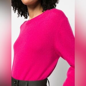 Patrick Assaraf Pink Cashmere Crewneck Sweater